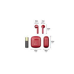 RYGHT WAYS - Ecouteurs Sans fil Bluetooth avec boitier semi-intra True Wireless Earbuds pour "SAMSUNG Galaxy A31" (ROUGE)