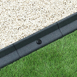 Monstershop Bordures de Pelouse Flexibles 1.2m Gris x 14 Lot de 14 x 1.2m Bordures Grises - Caoutchouc -Parfaites Pour Pelouse Flexible Jardin Gazon Rebord de Chemin Potager Lit de Fleurs Bordure Surélevée [Fixations INCLUSES]