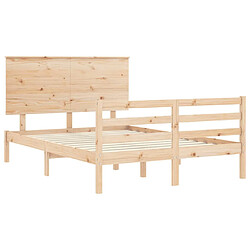 Acheter vidaXL Cadre de lit sans matelas 120x200 cm bois massif