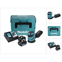 Makita DBO 180 RMJ Ponceuse excentrique sans fil 18 V + 2x Batteries 4.0Ah + Chargeur + Makpac