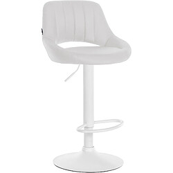 Non Tabouret de bar Milet simili cuir blanc