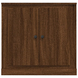 vidaXL Buffet chêne marron 70x35,5x67,5 cm Bois d'ingénierie pas cher