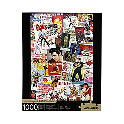 AQUARIUS Elvis Movie Poster collage Puzzle (Puzzle 1000 piAces) - Marchandises et objets de collection Elvis sous licence officielle - Sans Ablouissement - Ajustement prAcis - Pratiquement pas de poussiAre de puzzle - 20 x 28 pouces