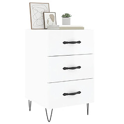 Avis Maison Chic Table de chevet,Table de Nuit,Meuble de Rangement blanc brillant 40x40x66 cm bois d'ingénierie