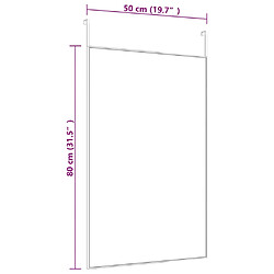 vidaXL Miroir de porte Doré 50x80 cm Verre et aluminium pas cher