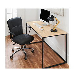 Acheter Pegane Table de bureau en bois coloris chêne nordique / noir - Longueur 120 x profondeur 60 x hauteur 75 cm