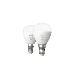 Ledkia Pack 2 Ampoules LED Intelligentes E14 5.7W 470 lm P45 Hue White Blanc chaud 2700K