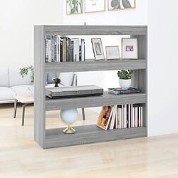 vidaXL Bibliothèque/Séparateur de pièce sonoma gris 100x30x103 cm