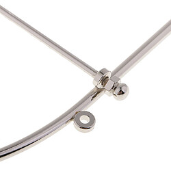 1 pc bricolage sac à main embrassoir serrure serrure en métal arc poignée coudre sur 15 cm argent