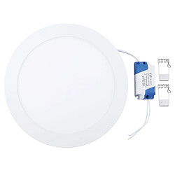 Wewoo Lampe ronde de lumière de la blanche 22.5cm de 18W avec le conducteur de LED, 90 LED SMD 2835, flux lumineux: 1480LM, AC 85-265V, taille de découpe: 20cm pas cher