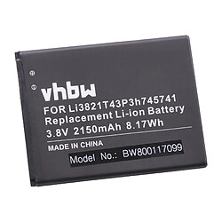 vhbw Li-Ion batterie 2150mAh (3.8V) pour téléphone portable mobil smartphone comme ZTE Li3821T43P3h745741