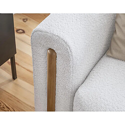 Acheter Bestmobilier Glendale - canapé droit 3 places - convertible avec coffre - en tissu bouclette