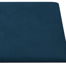 Acheter vidaXL Panneaux muraux 12 pcs Bleu 30x15 cm Velours 0,54 m²