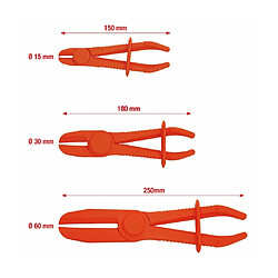 Kstools KS TOOLS 115.5050 Jeu de 3 pinces à clamper les durites.