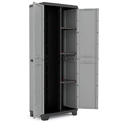 Keter Armoire de rangement polyvalente Stilo Gris et noir 173 cm