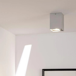 Avis Ledkia Plafonnier Aluminium Jaspe Argenté Argent