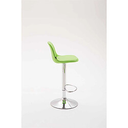 Avis Decoshop26 Tabouret de bar avec repose-pieds design moderne synthétique vert pomme et métal 10_0000149