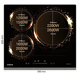 Rennes Table de cuisson à induction Linarie LS60I3Z 3 zones 60 cm