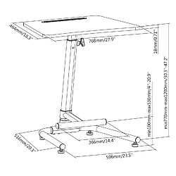 Maclean Bureau support d'ordinateur portable