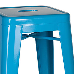 Tabouret de bar VANTAGGIO HIGH métallique bleu clair hjh OFFICE