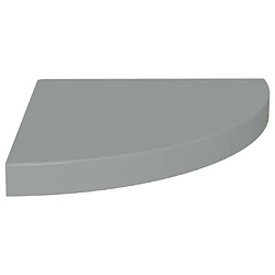 vidaXL Étagère d'angle flottante gris 35x35x3,8 cm MDF