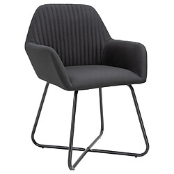 vidaXL Chaises à manger lot de 2 noir tissu