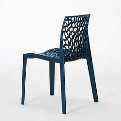 Avis 22 Chaises Gruvyer Grand Soleil nid d'abeille colorées promo prix stock, Couleur: Bleu Foncé