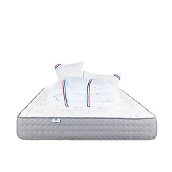 LUXURY LITERIE Matelas 140x200 cm, Zen, 20 cm, mémoire de forme, ferme, face été/hiver + 2 oreillers + couette 