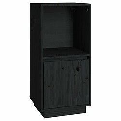 Maison Chic Buffet,Meuble de Rangement,commode pour salon,Cuisine Noir 38x35x80 cm Bois de pin massif -MN15574