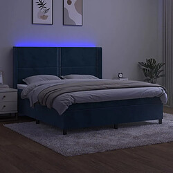 Avis Sommier à lattes,Cadre à lattes de lit pour Adulte matelas et LED Bleu foncé 180x200 cm -MN53667