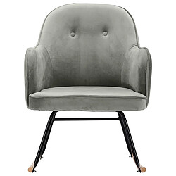 Avis Maison Chic Chaise à bascule | Fauteuil Relax, design moderne Gris Velours -GKD11701