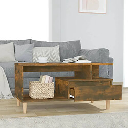 Avis Maison Chic Table basse,Table Console Table d'appoint, Table pour salon Chêne fumé 90x49x45 cm Bois d'ingénierie -MN83892