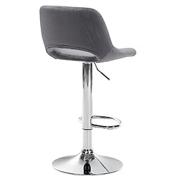 Acheter Decoshop26 Tabourets de bar chaises haute x2 avec repose-pieds en velours gris foncé piètement métallique chromé 10_0004077