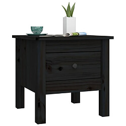 Avis vidaXL Table d'appoint Noir 40x40x39 cm Bois massif de pin