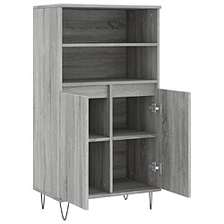 Acheter vidaXL Buffet haut Sonoma gris 60x36x110 cm Bois d'ingénierie