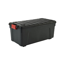 IRIS OHYAMA Lot de 3 boites de rangement bricolage - Store It All - 75 L - Noir et rouge - 78 x 39,5 x 35 cm