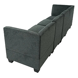 Acheter Mendler Modular Canapé 4 places Lyon, tissu/textile ~ gris anthracite, accoudoirs hauts