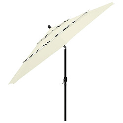 Avis Maison Chic Parasol Jardin | Parasol à 3 niveaux avec mat en aluminium Sable 3,5 m - GKD66045