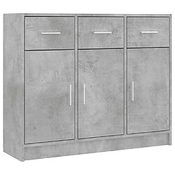 Maison Chic Buffet,Meuble de Rangement,commode pour salon,Cuisine gris béton 91x28x75 cm bois d'ingénierie -MN67542