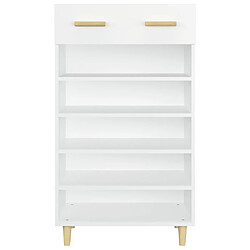 vidaXL Armoire à chaussures Blanc 60x35x105 cm Bois d'ingénierie pas cher