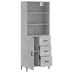 Acheter Maison Chic Buffet,Meuble de Rangement,commode pour salon,Cuisine Gris béton 69,5x34x180 cm Bois d'ingénierie -MN89906