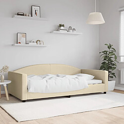 vidaXL Lit de repos crème 100x200 cm tissu