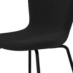 Avis Rendez Vous Deco Chaise Koko noire effet laine bouclette (lot de 2)