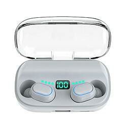 Chrono Wireless Earbuds Bluetooth Earphones Stereo In Ear Earbuds T11 Mini Sports Headset HD Call with Microphone Charging Box(Blanc) 