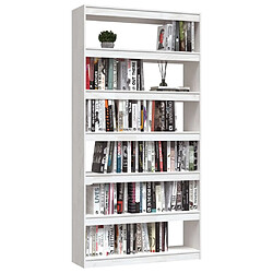 Acheter Maison Chic Armoire de livres - Bibliothèque - Séparateur de pièce Blanc 100x30x200 cm Pin massif -GKD44141