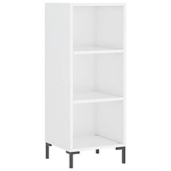 Maison Chic Buffet,Meuble de Rangement,commode pour salon,Cuisine Blanc brillant 34,5x34x180 cm Bois d'ingénierie -MN37857 pas cher