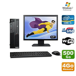 PC Lenovo M90P 5864 Core i5-650 3.2GHz 4Go 500Go Graveur WIFI W7 + Ecran 17"""" · Occasion 