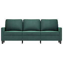 Avis Maison Chic Canapé à 3 places,Canapé droit,Sofa de Salon,Banquette Vert foncé 180 cm Velours -GKD368150