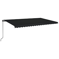 Maison Chic Auvent manuel rétractable,Store manuel de porte 500x350 cm Anthracite -GKD38230