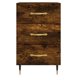 Acheter vidaXL Table de chevet chêne fumé 40x40x66 cm bois d'ingénierie